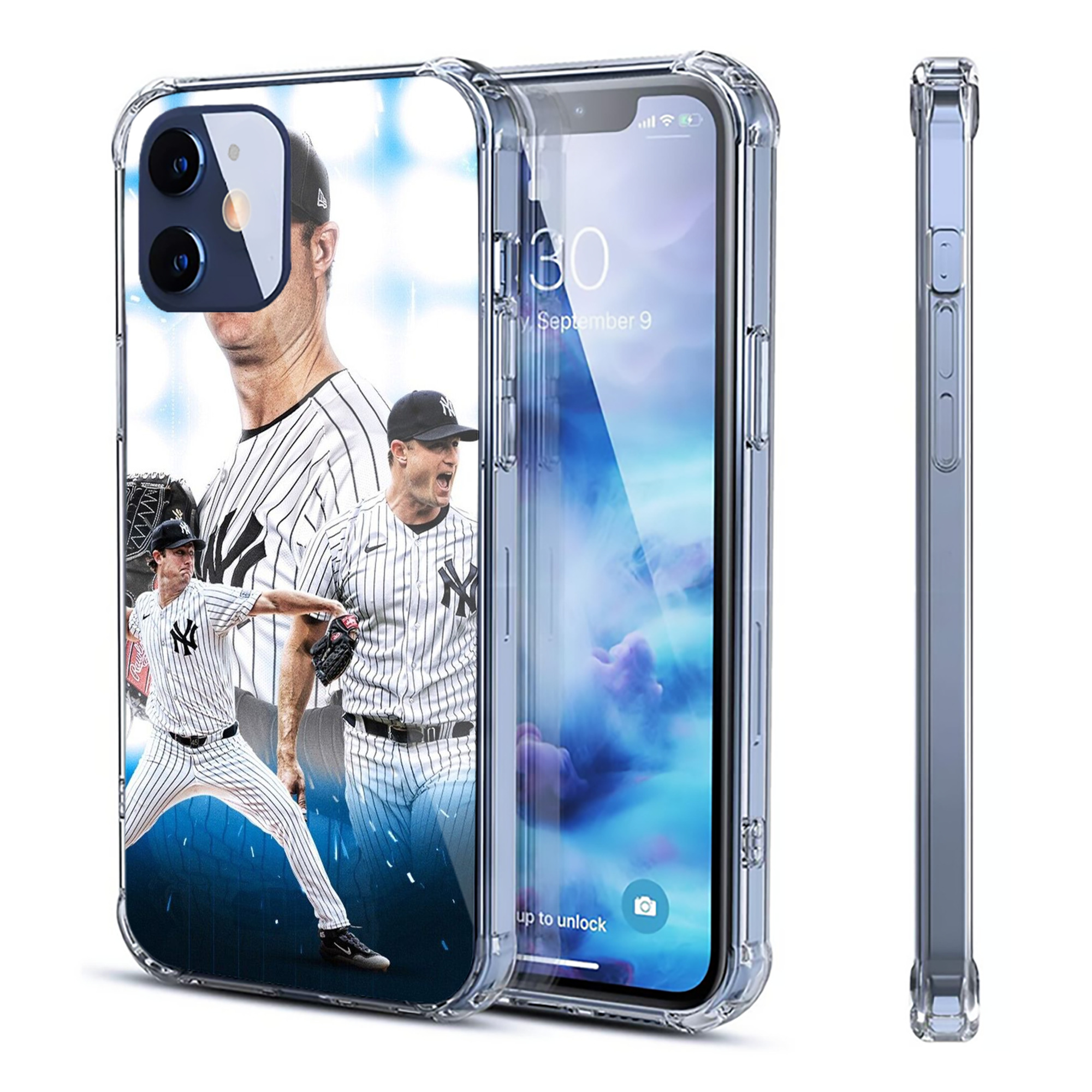 Gerrit Cole 7 Clear IPhone 12 Case – Soft TPU With UV Print – Enhanced Drop Protection, Precise Fit, Anti-Fingerprint, Customizable Design, Scratch-Resistant, Yellow-Resistant